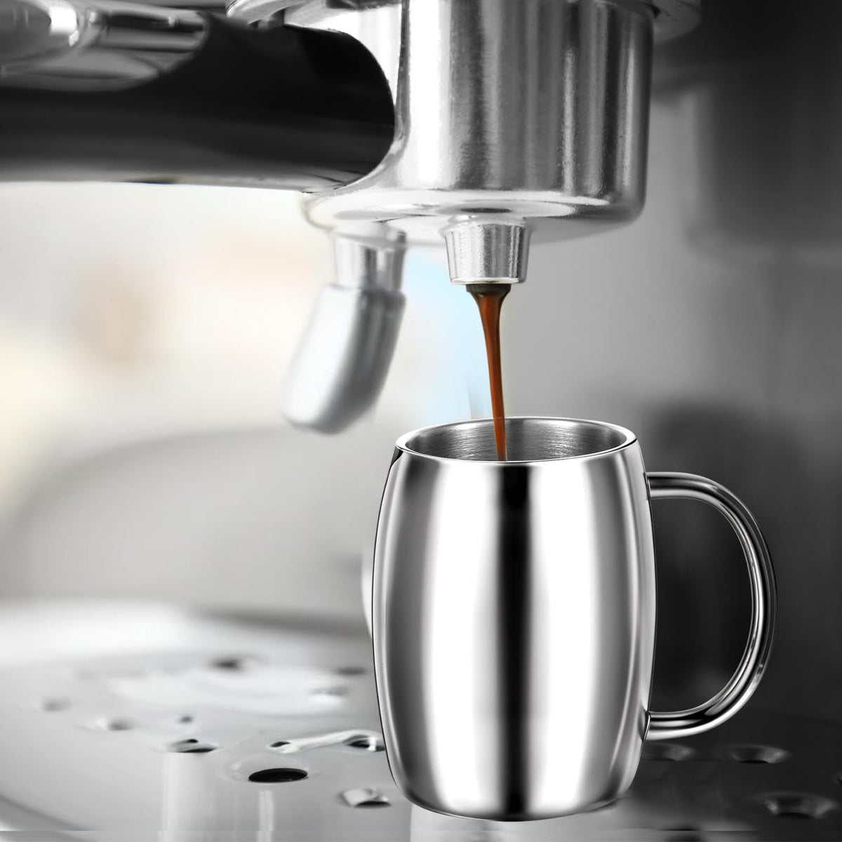 3 Pack 14 oz Insulated Stainless Steel Coffee Mug with Lid and Handle Y299021