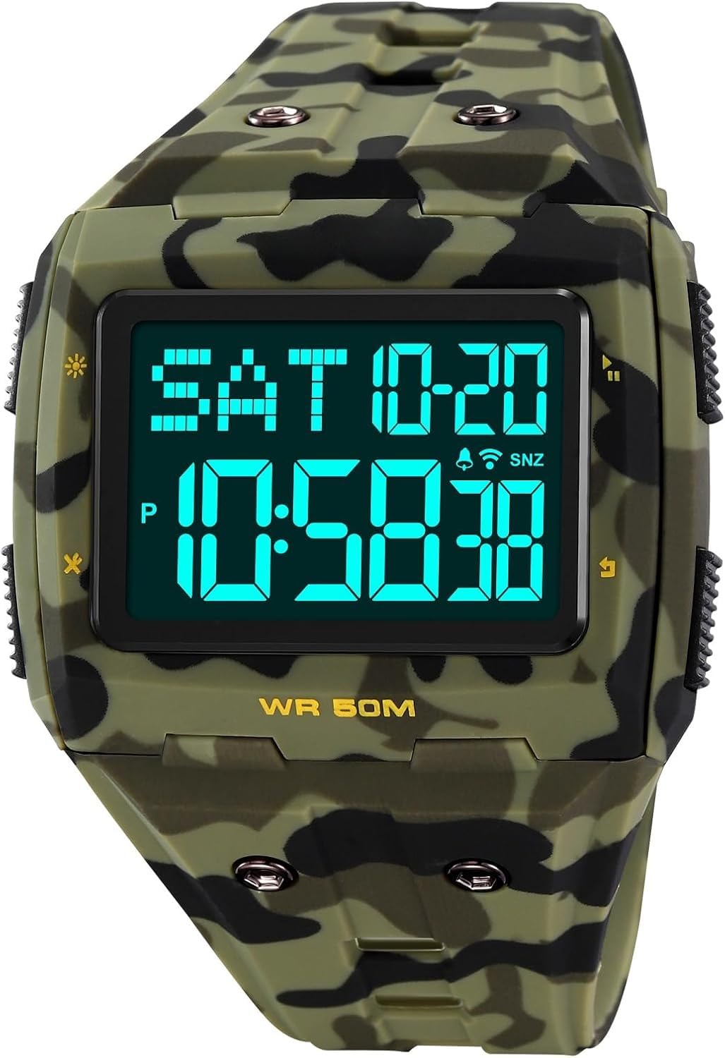 Large Face 5ATM Water Resistant Digital Mens Watch T876420