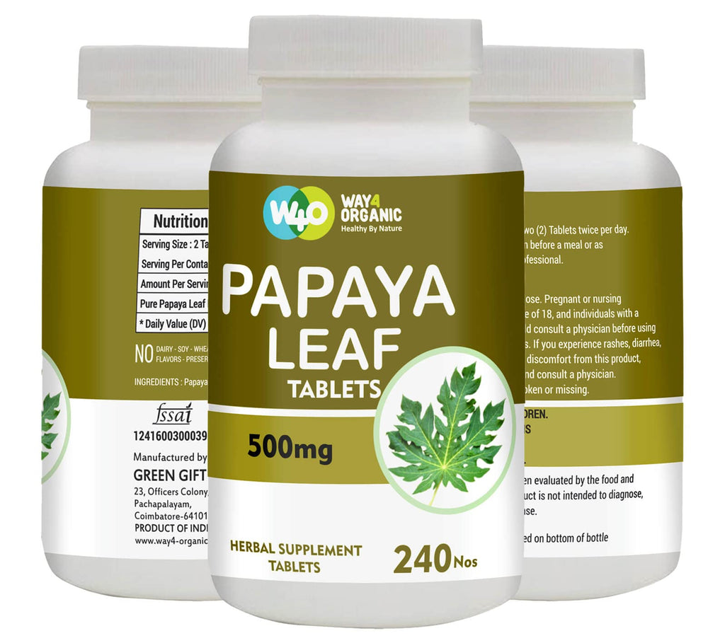 Papaya Leaf Extract 500 mg 240 Capsules D23475