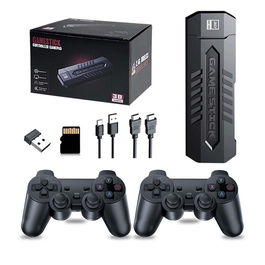 4K Retro Game Console with 2 Wireless Controllers 64GB Q4076