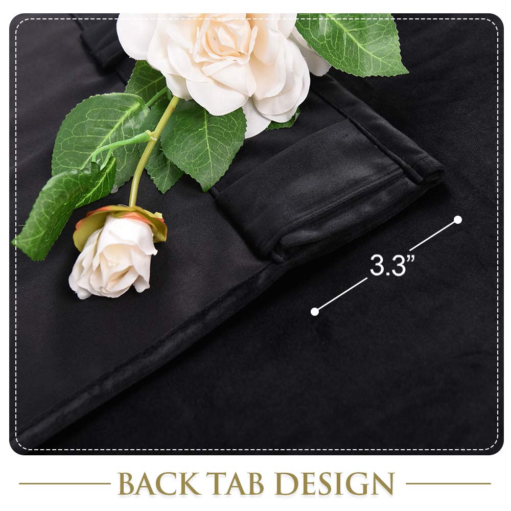 Black Velvet Curtains 1 Panel Y220280