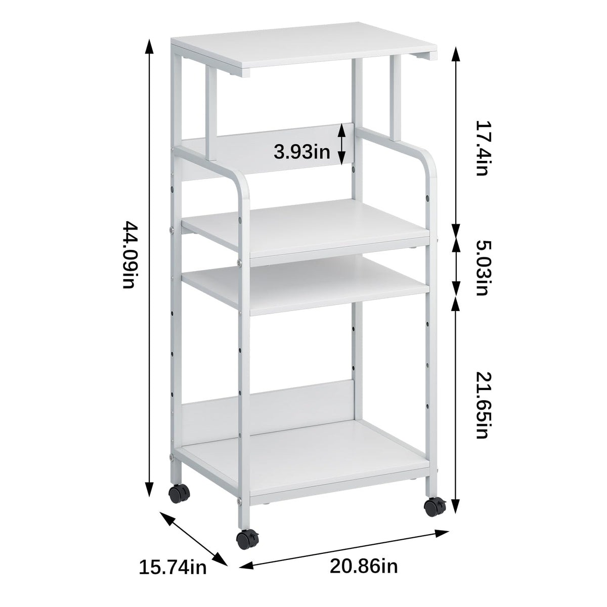 4-Tier Printer Stand with Storage Shelf R49395