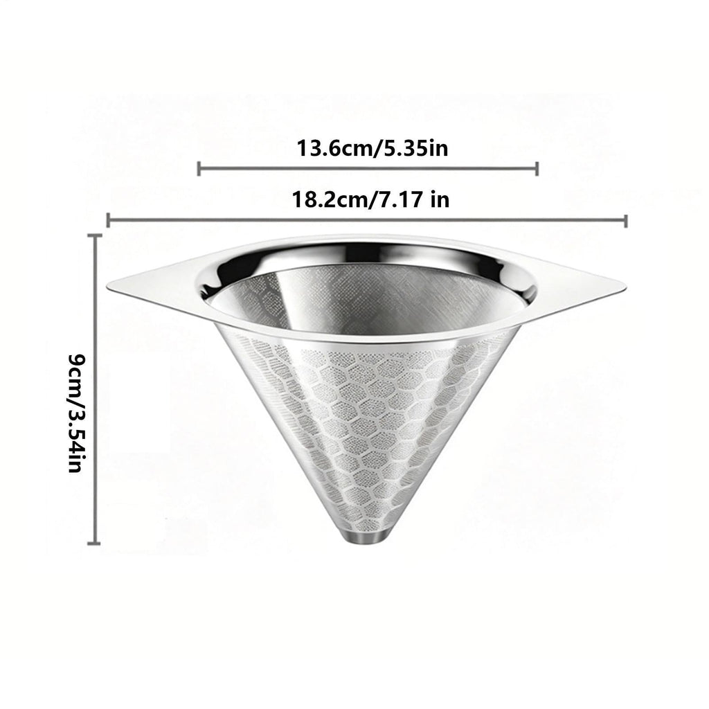 Heat Resistant Reusable Stainless Steel Drip Coffee Filter Z74803