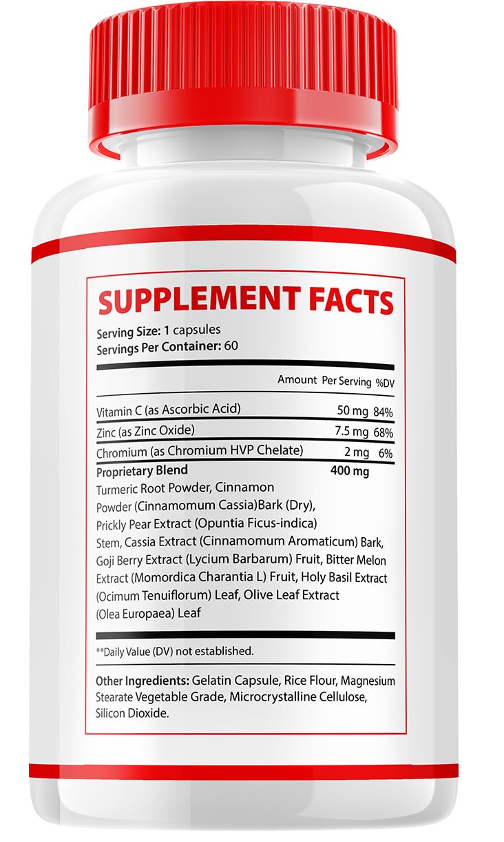 All Natural Sugar Support Capsules 120 Capsules D945