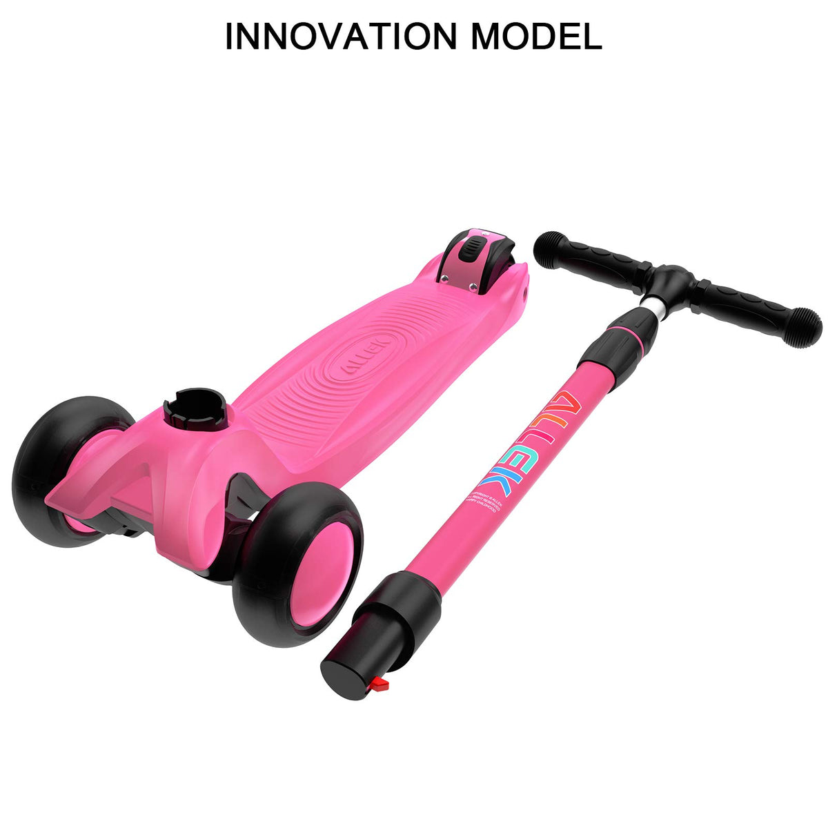Kick Scooter 3-Wheeled Push Scooter with Light-Up Wheels L94723