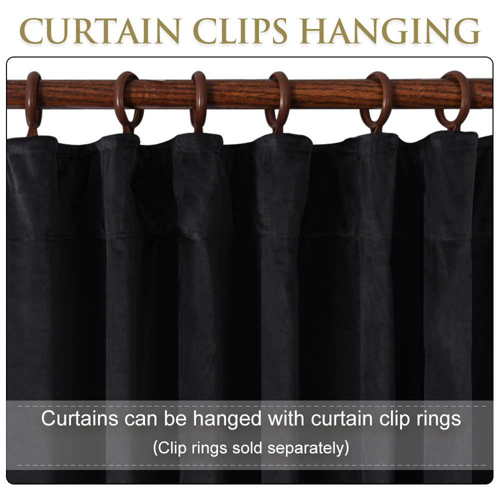 Black Velvet Curtains 1 Panel Y220280