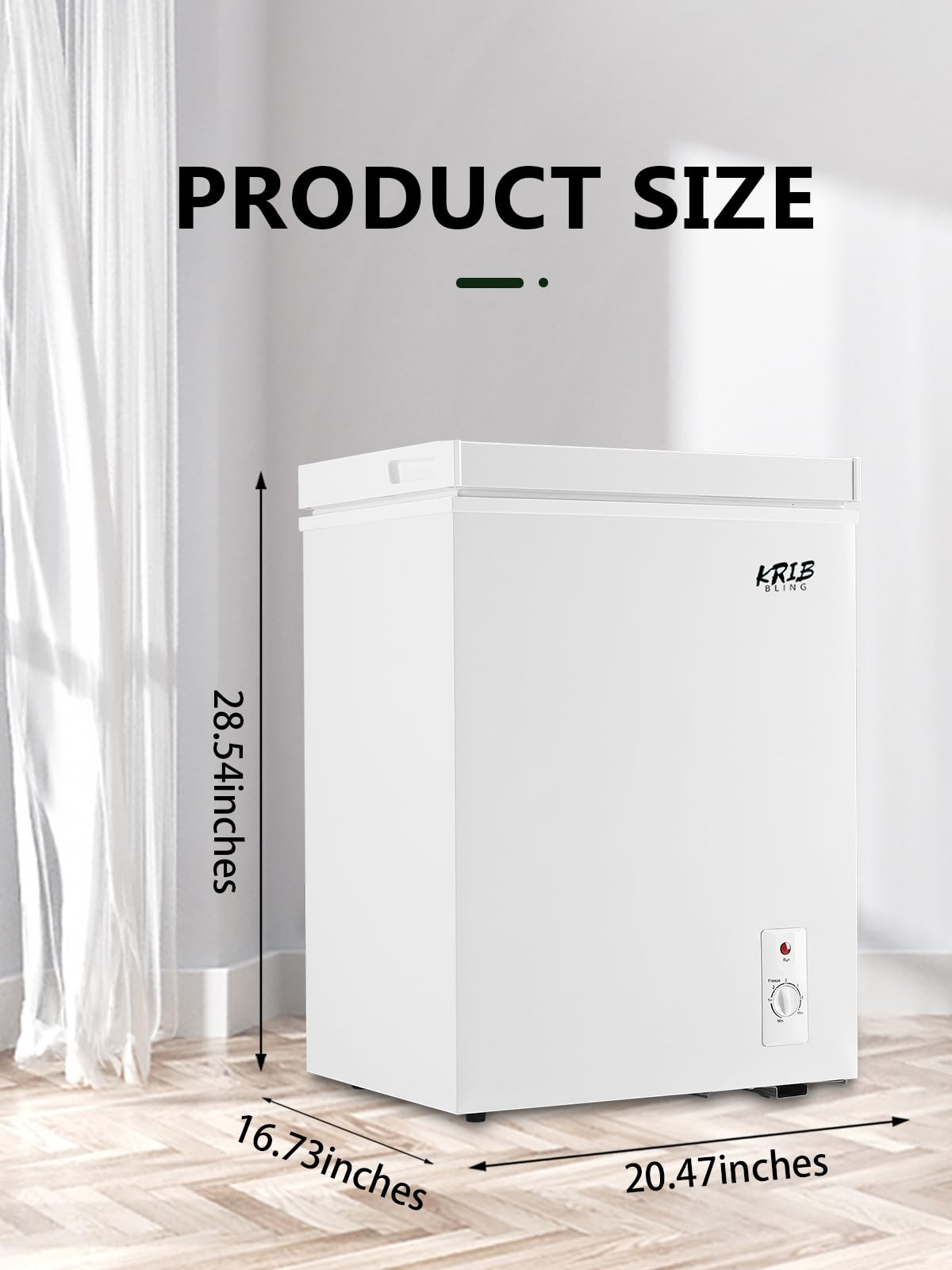 3.5 Cu.Ft Chest Freezer with Removable Basket, White S833836