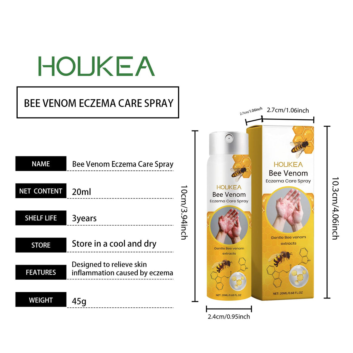Bee Venom Skin Care Spray with Peppermint Extract and Glycerin K31133