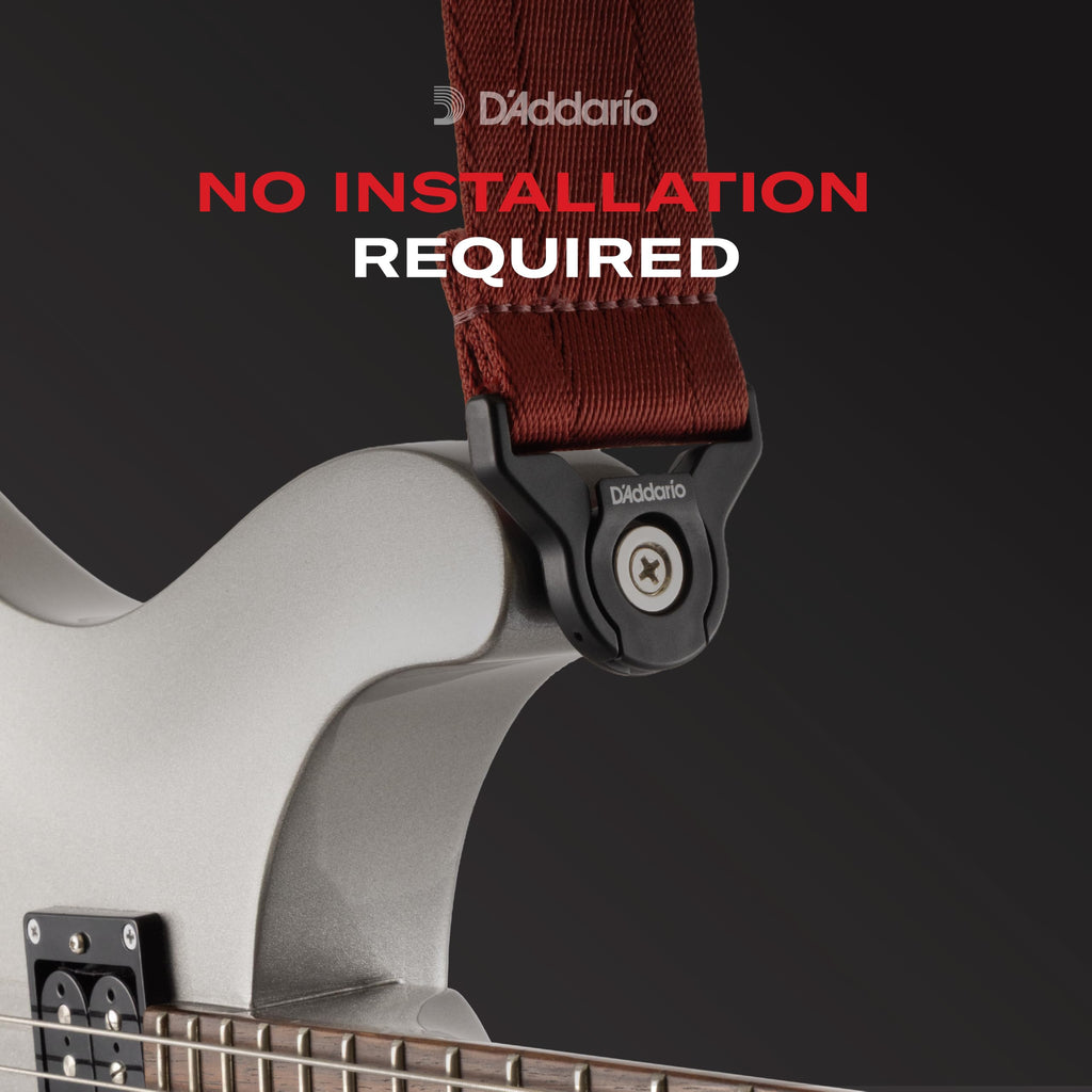 Black Leather Guitar Strap W161682