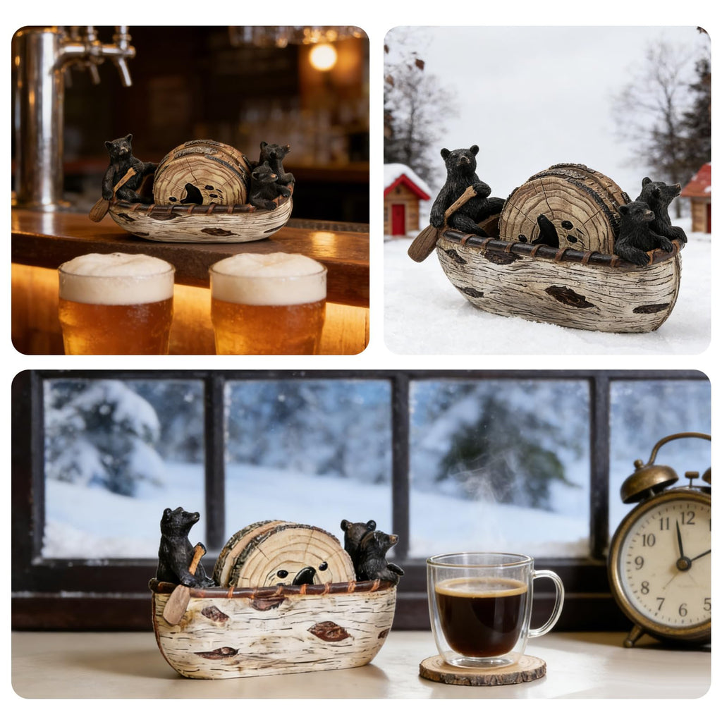 Wooden Drink Coasters Set of 6 I4628