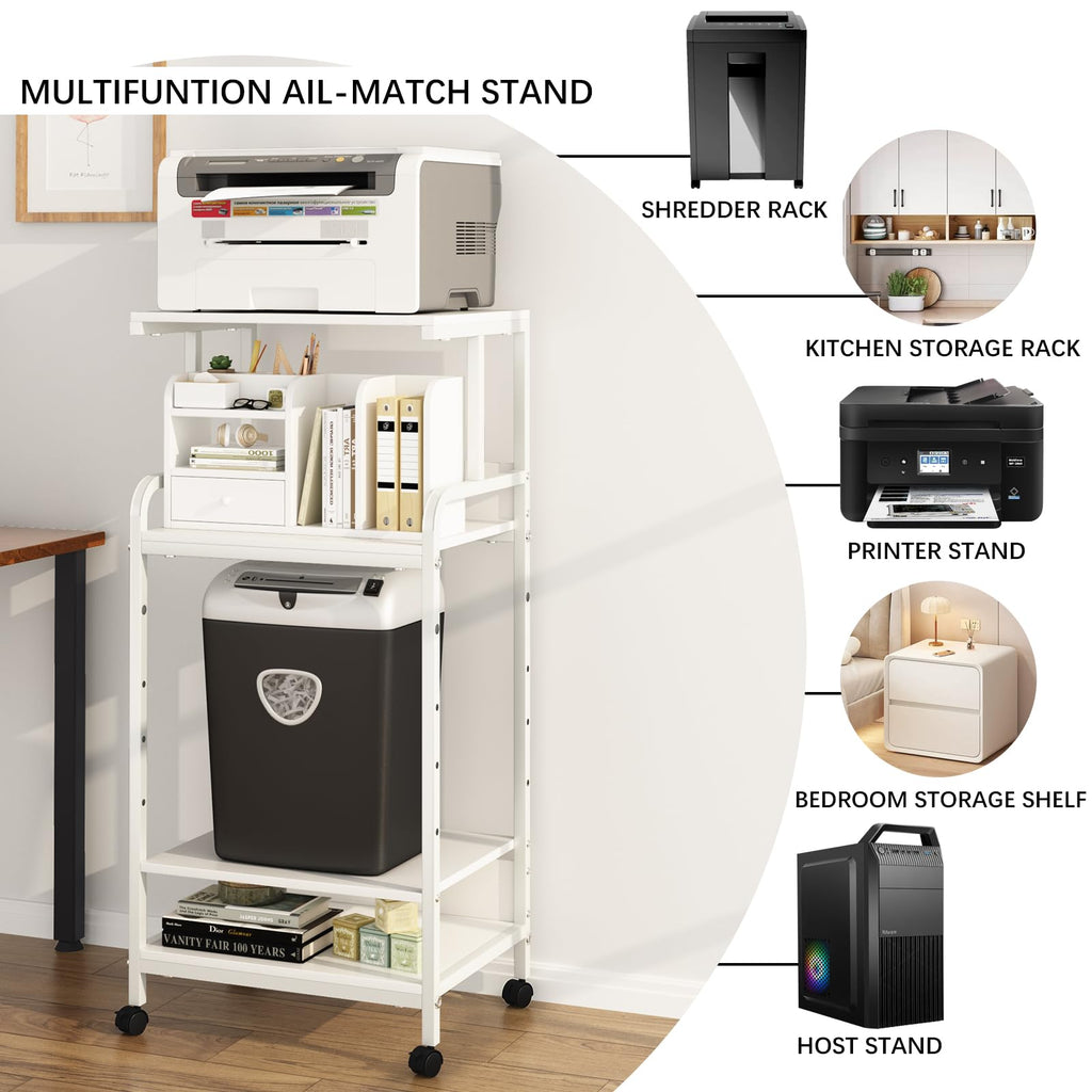 4-Tier Printer Stand with Storage Shelf R49395