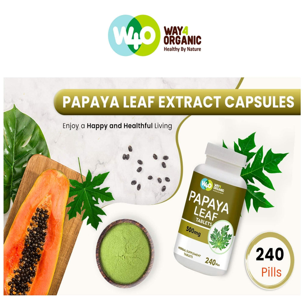 Papaya Leaf Extract 500 mg 240 Capsules D23475