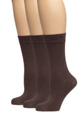 Women's Thin Bamboo Crew Socks, 3-6 Pairs X43812