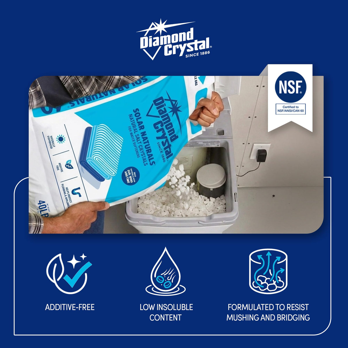 2 Pack Water Softener Salt, 40 lbs J928532