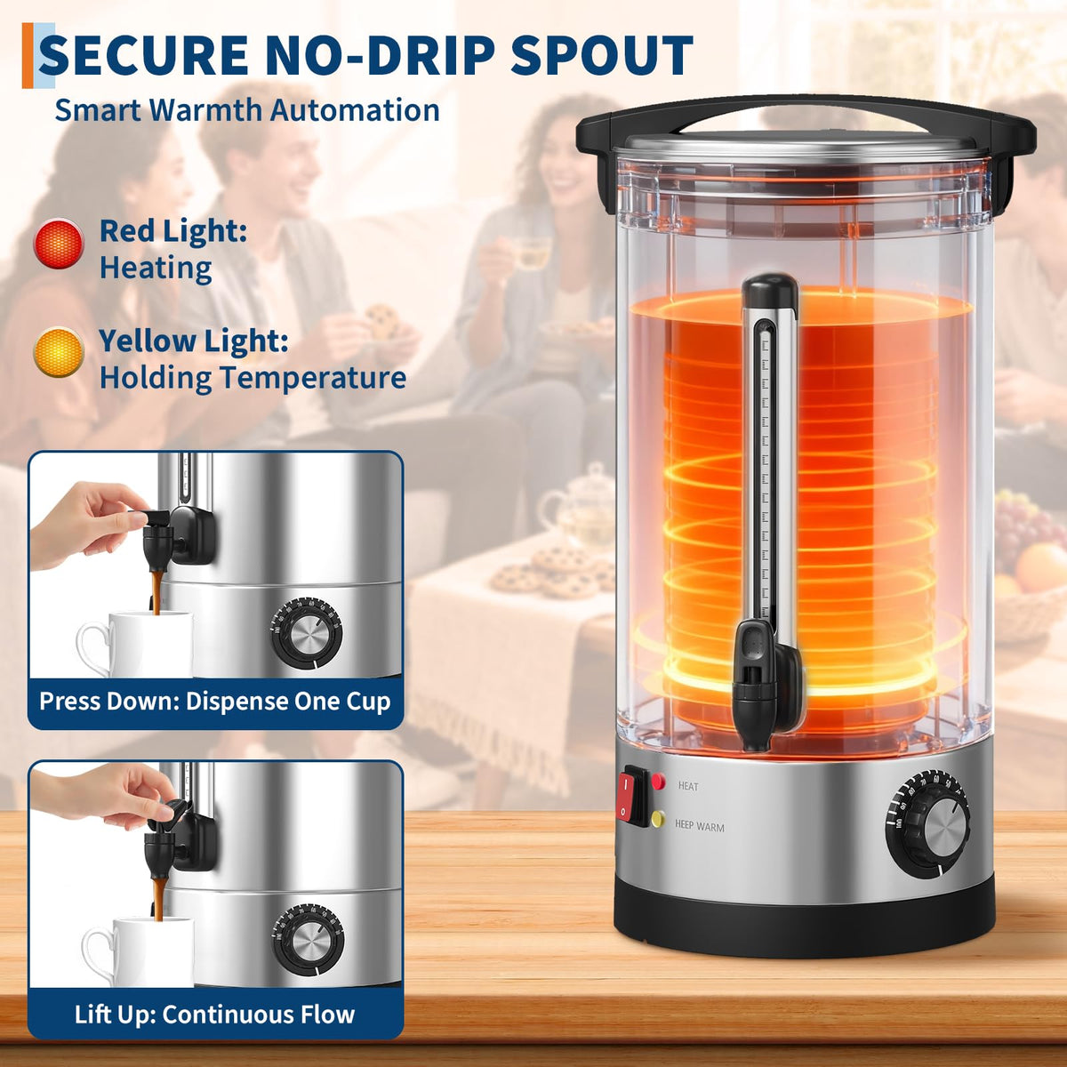 10L Stainless Steel Commercial Coffee Urn U351