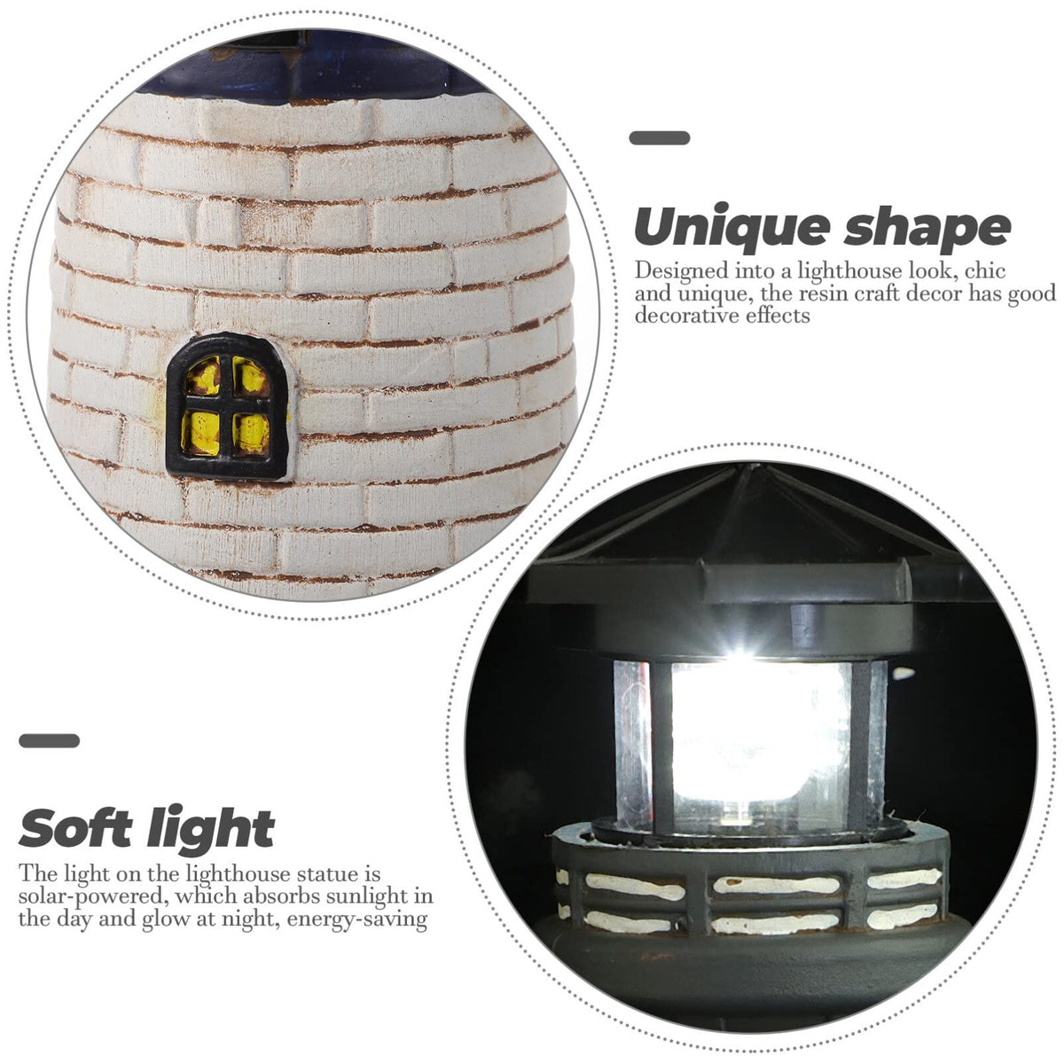 Solar Powered Lighthouse Garden Light T54074