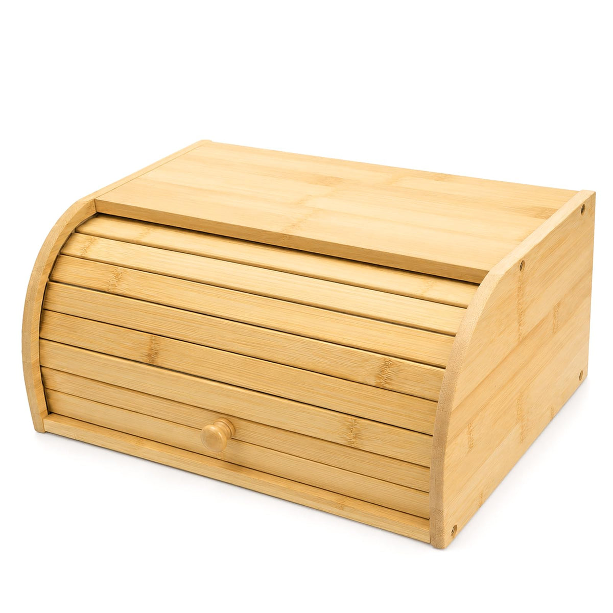 Large Natural Bamboo Roll Top Bread Box S185018