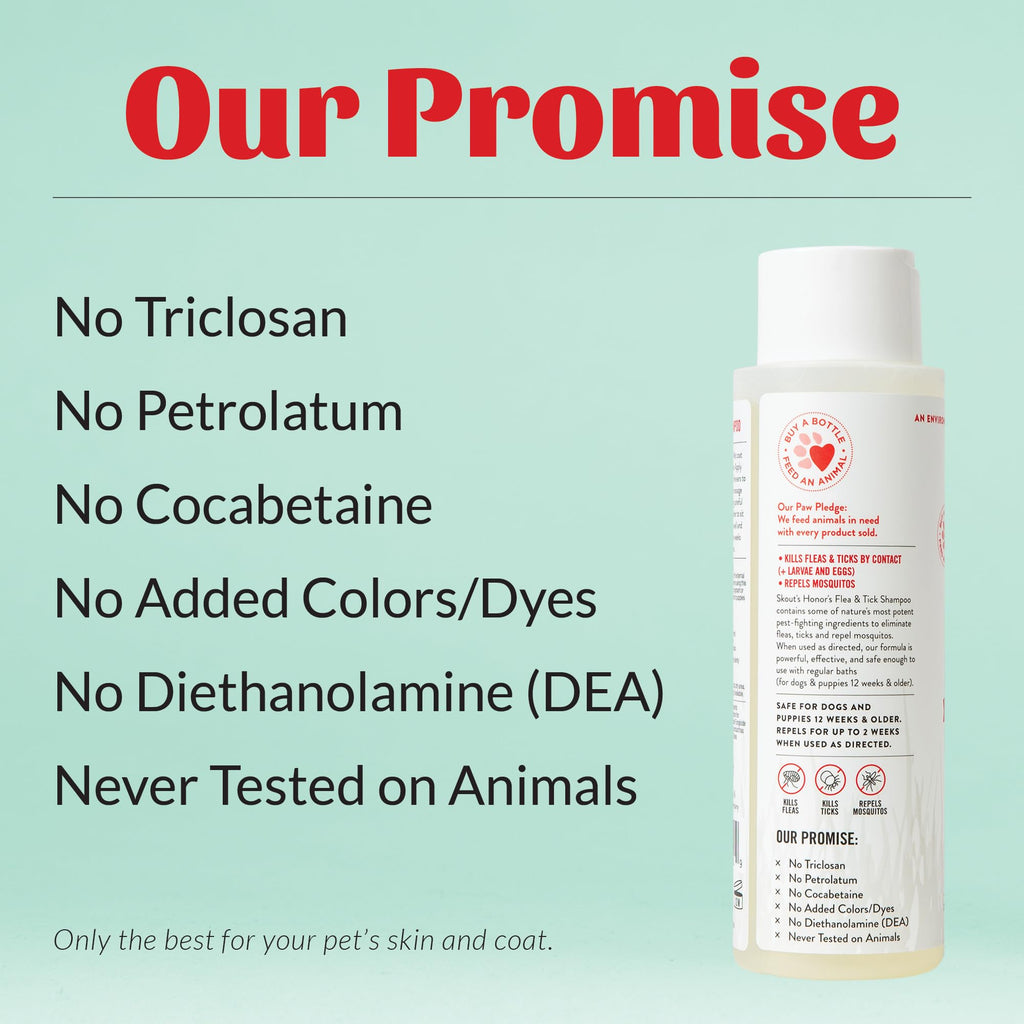 Natural Flea and Tick Dog Shampoo 16 oz L3383