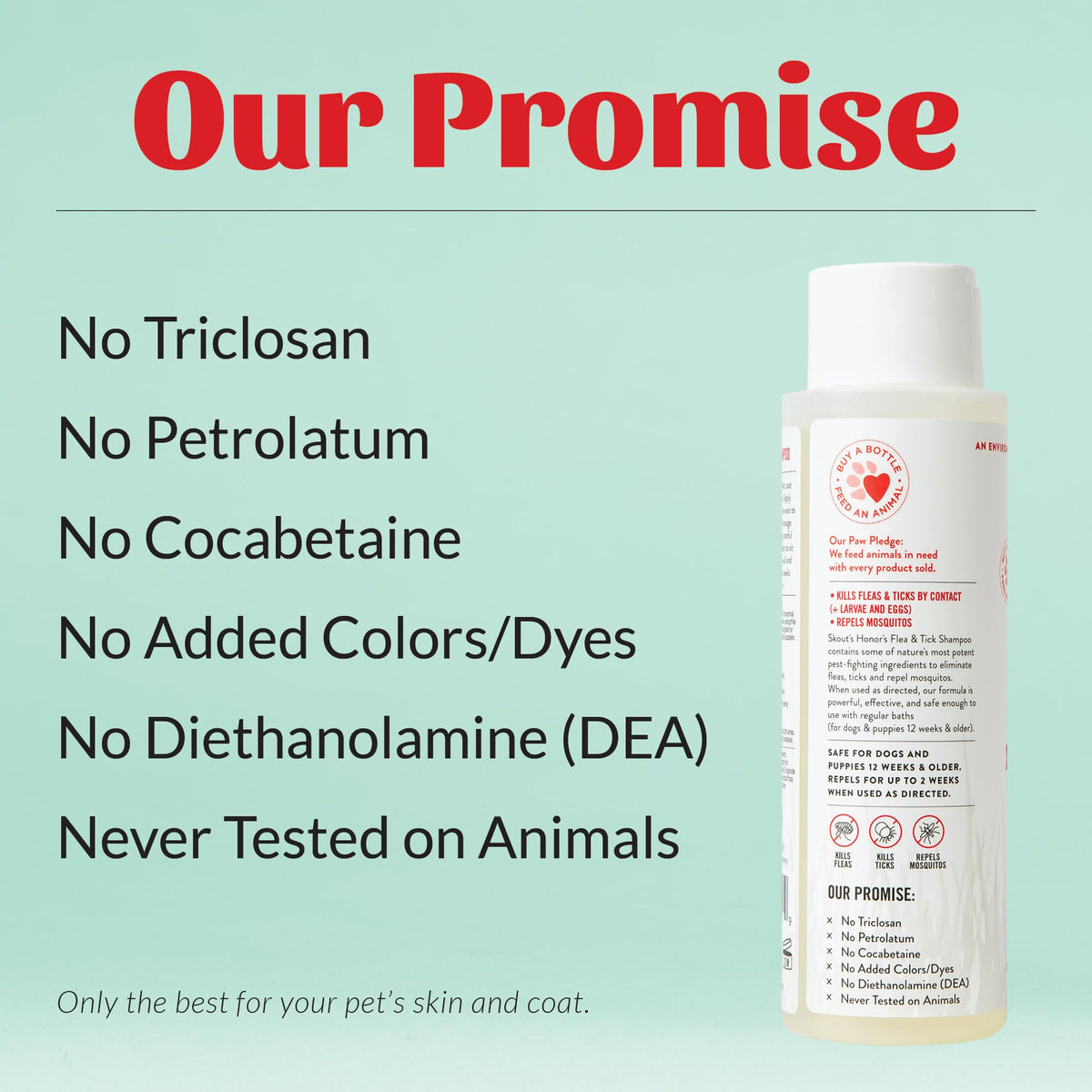 Natural Flea and Tick Dog Shampoo 16 oz L3383