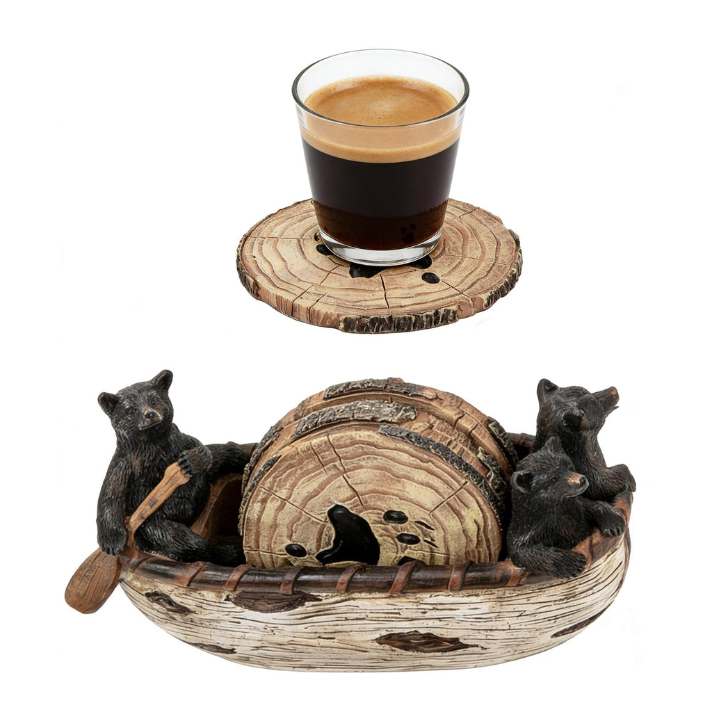 Wooden Drink Coasters Set of 6 I4628