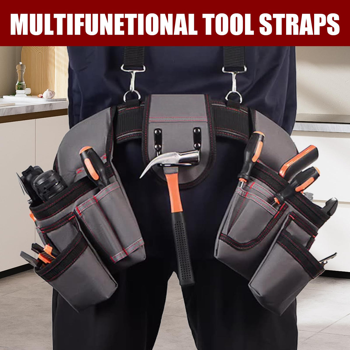 Heavy Duty 22 Pockets Adjustable Tool Belt X385586