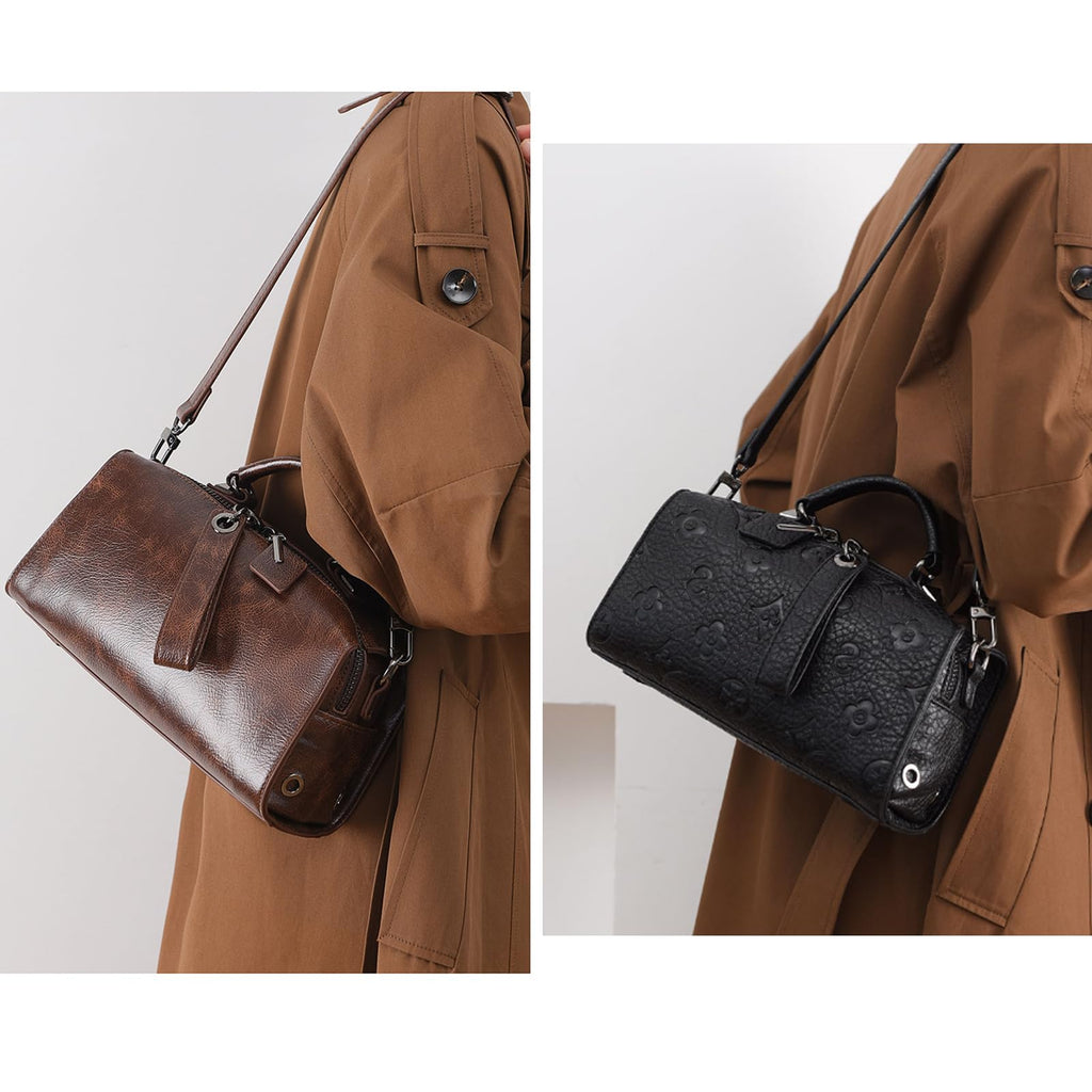 Women Floral Embossed PU Leather Tote Handbag V860