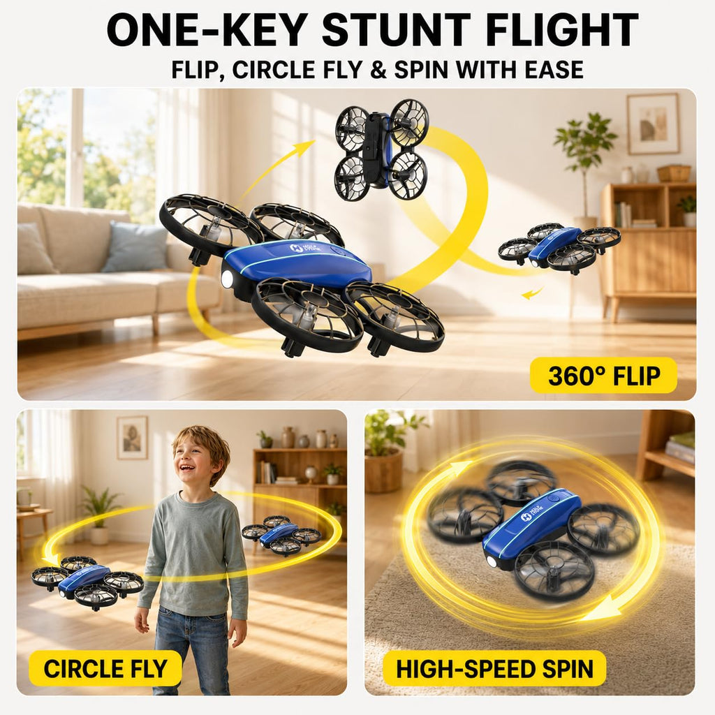 Mini Drone 2-Player Indoor RC Quadcopter Set with 4 Batteries G226853