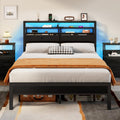 Full Size Bed Frame with Headboard & 2 Fabric Drawers S77307