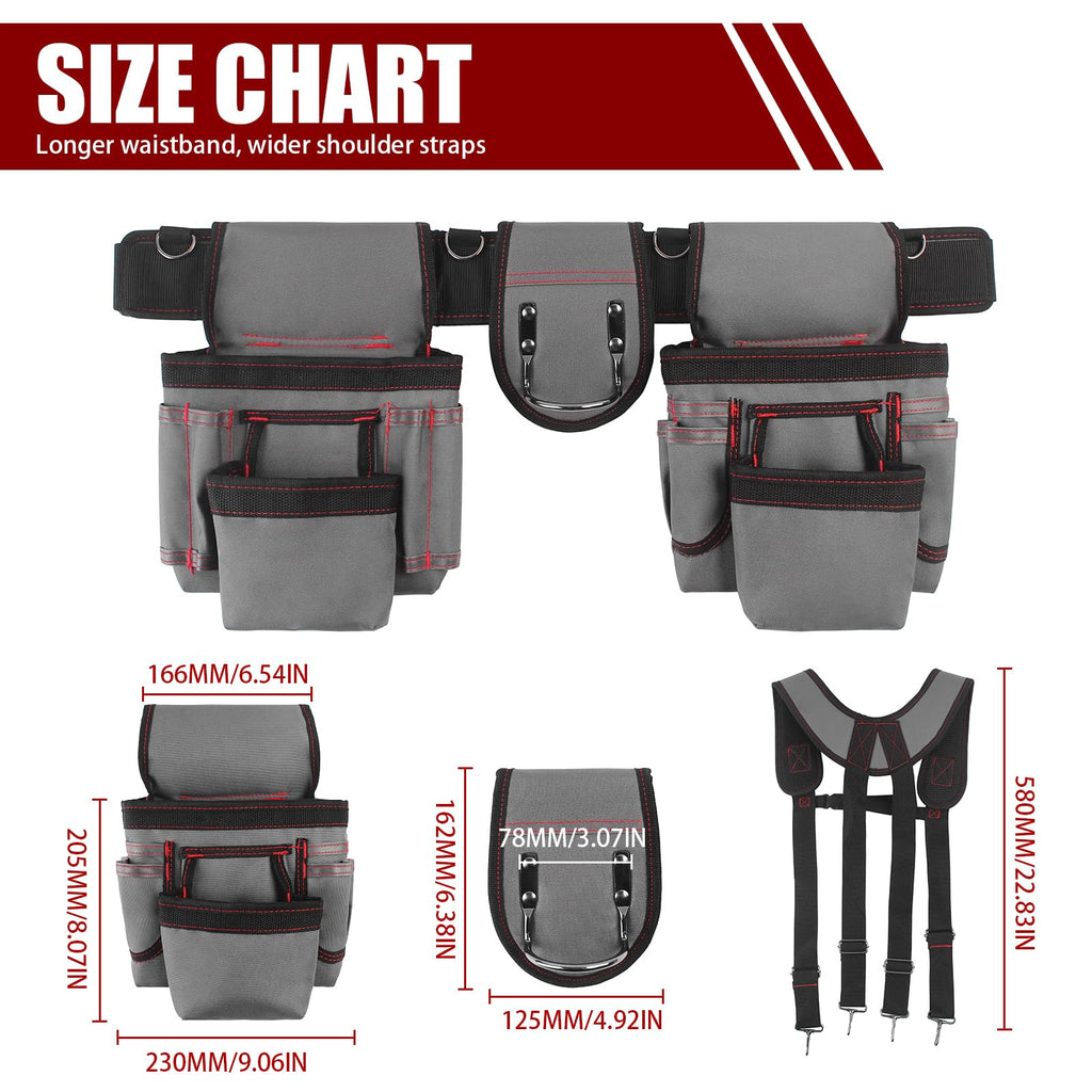Heavy Duty 22 Pockets Adjustable Tool Belt X385586