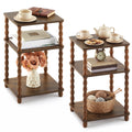Set of 2 Small 3-tier Square Side Table L19918