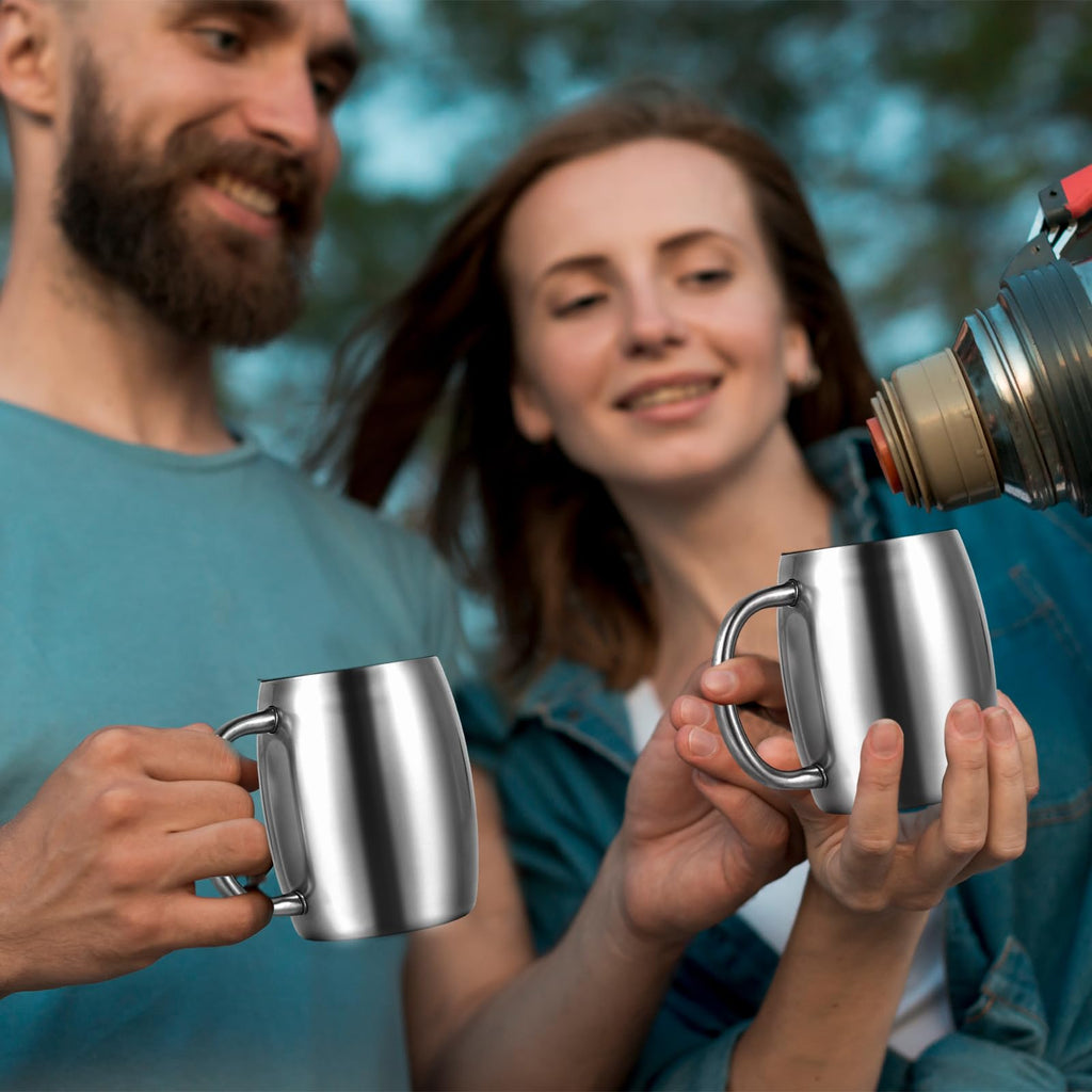 3 Pack 14 oz Insulated Stainless Steel Coffee Mug with Lid and Handle Y299021