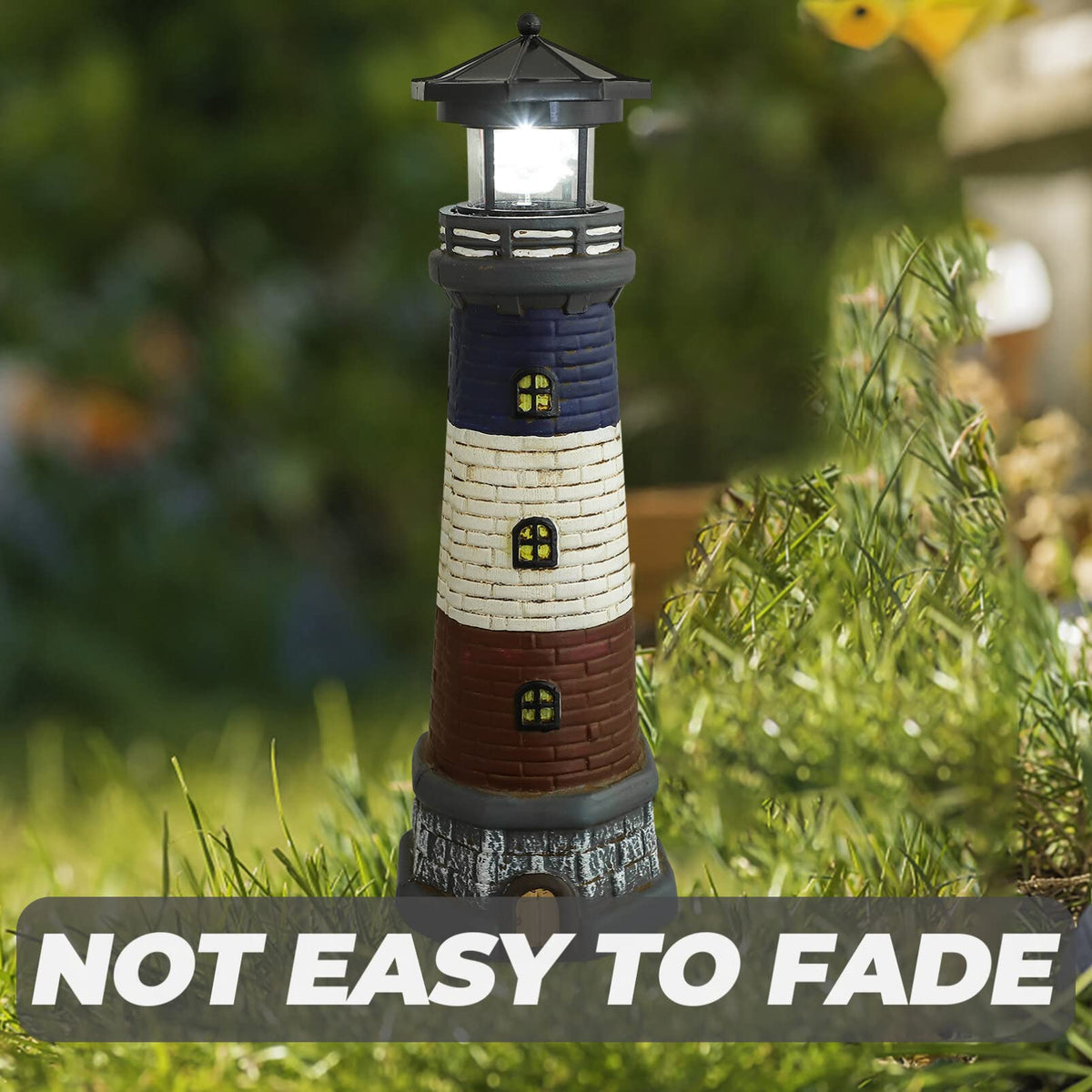 Solar Powered Lighthouse Garden Light T54074