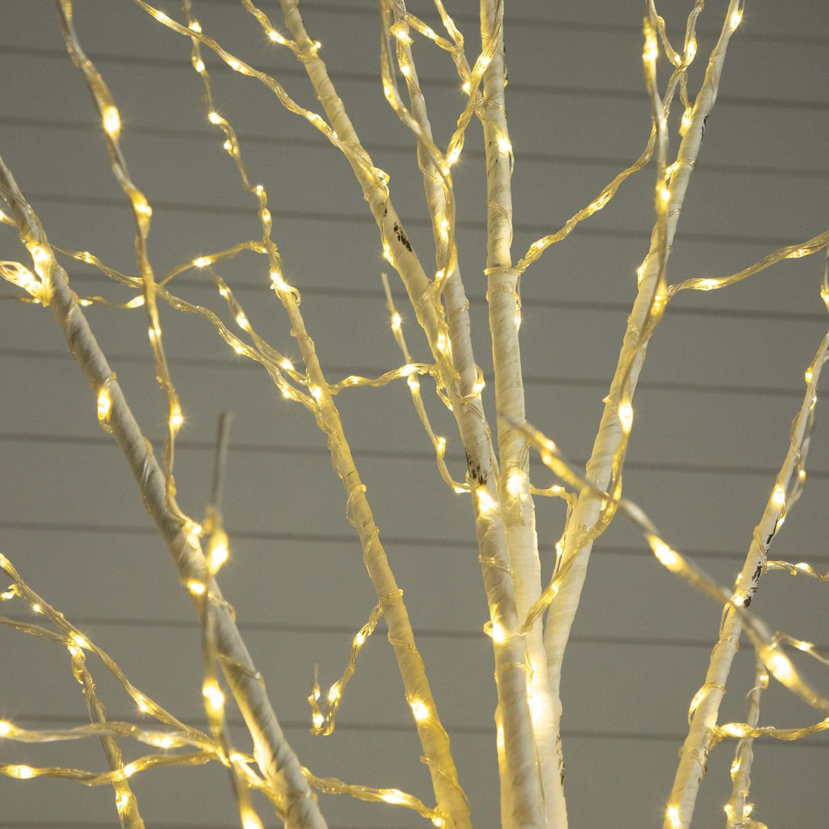 8-FT Pre-lit Artificial White Birch Tree with LED Lights E17989