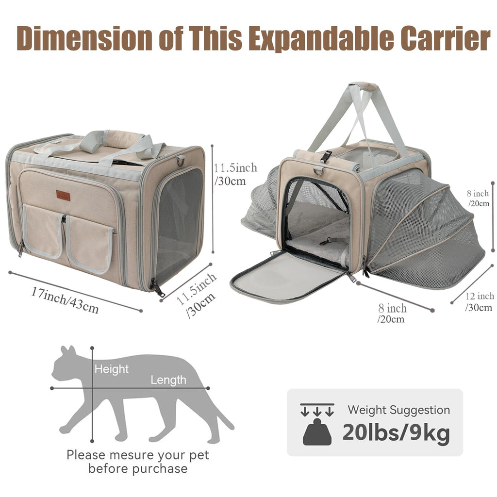 Expandable Airline Approved Cat Carrier Bag E336820