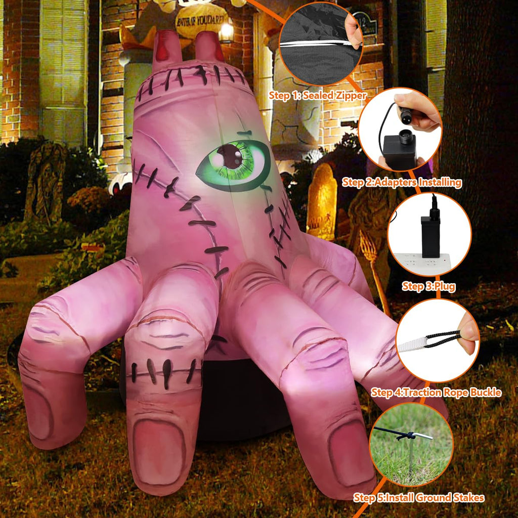 6 FT Halloween Inflatables with Built-in LEDs N647070