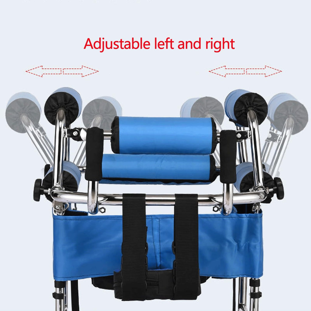 Folding Height-Adjustable Pediatric Walker with Stainless Steel Frame W88774
