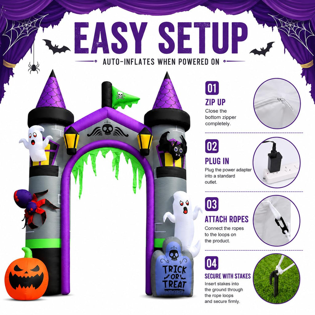 12.5 FT Inflatable Halloween Archway I8418