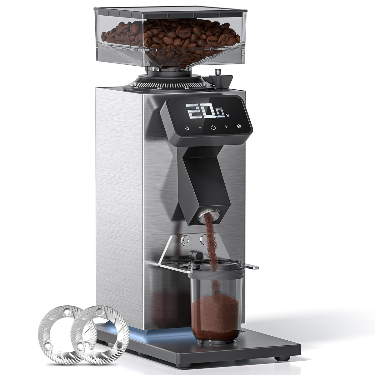 Commercial Flat Burr Espresso Bean Grinder I180541
