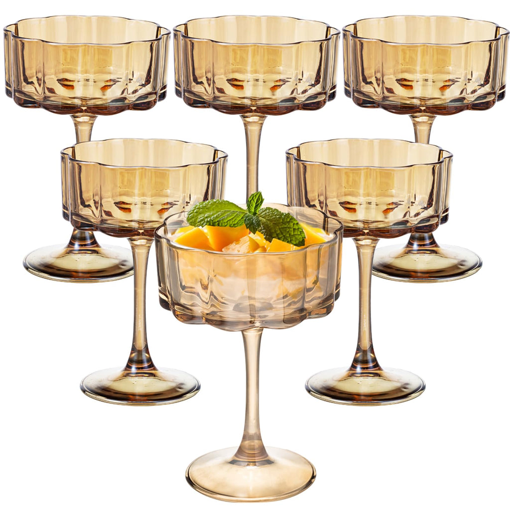 Amber 13oz Glass Coupes Set Of 6 L861154