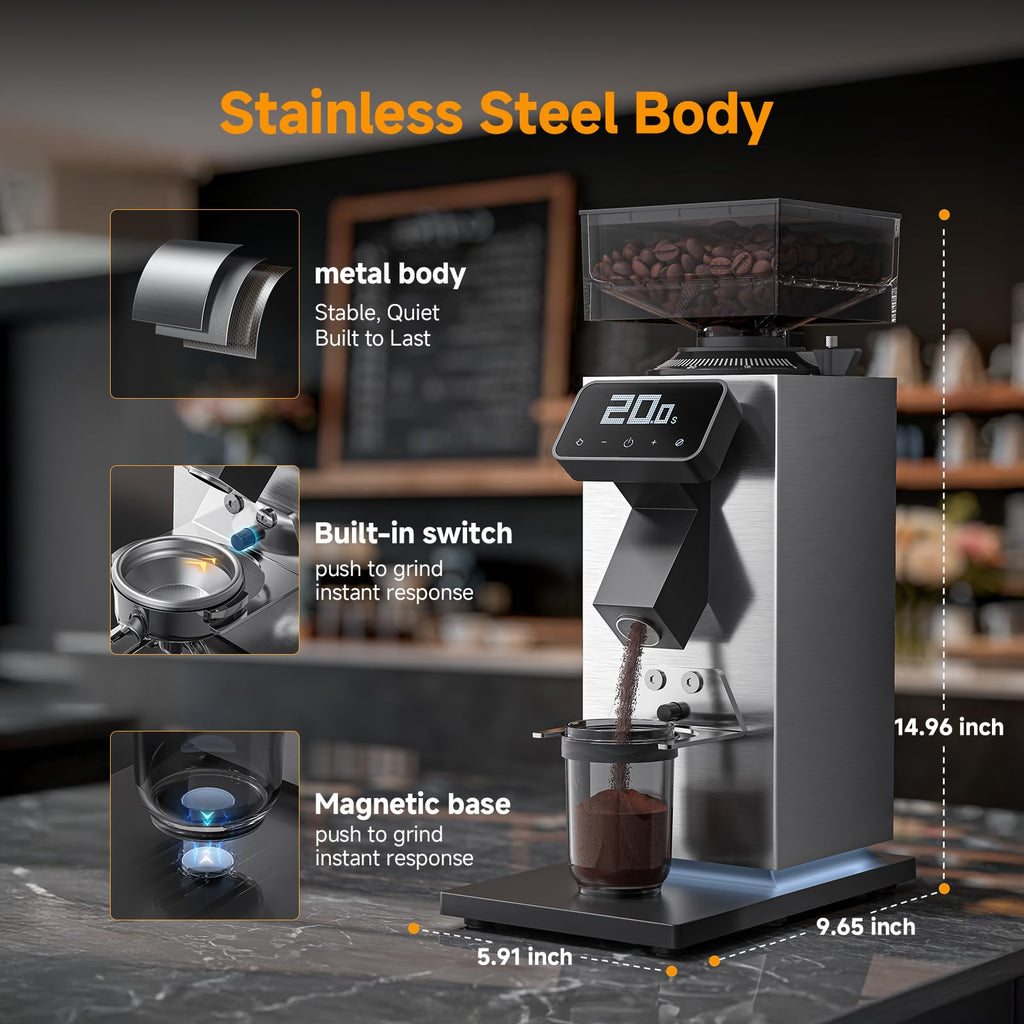 Commercial Flat Burr Espresso Bean Grinder I180541