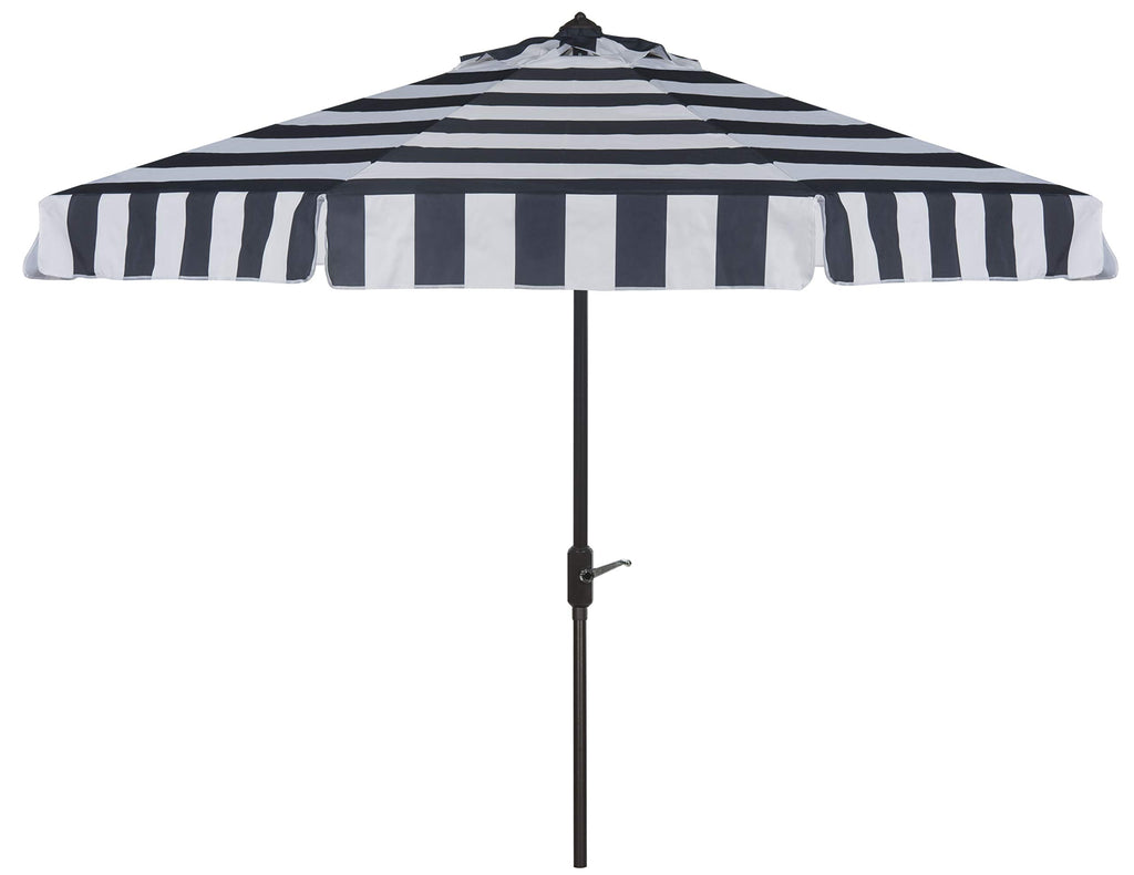 9 ft Navy White Patio Umbrella K87814