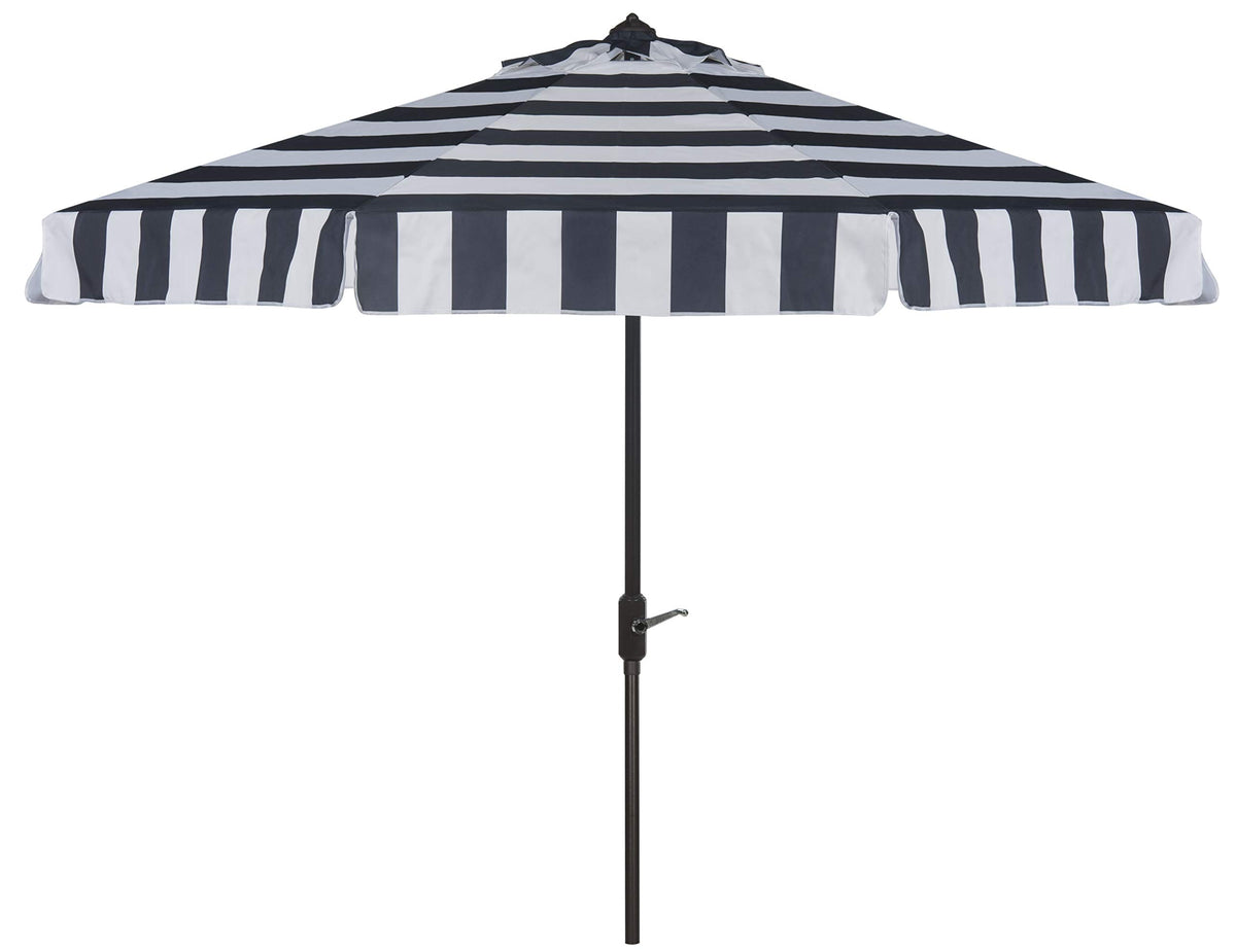 9 ft Navy White Patio Umbrella K87814