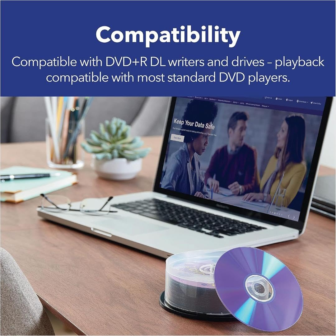 DVD+R DL 8.5GB 8X Hub Printable Discs 50 Pack L96329