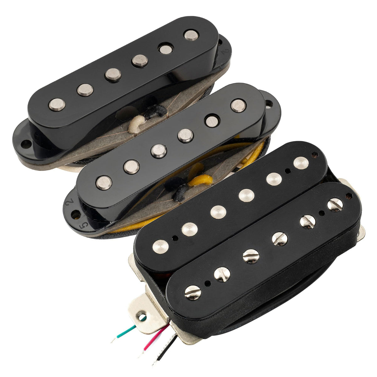 Alnico 5 Staggered Guitar Pickups Set Black E422