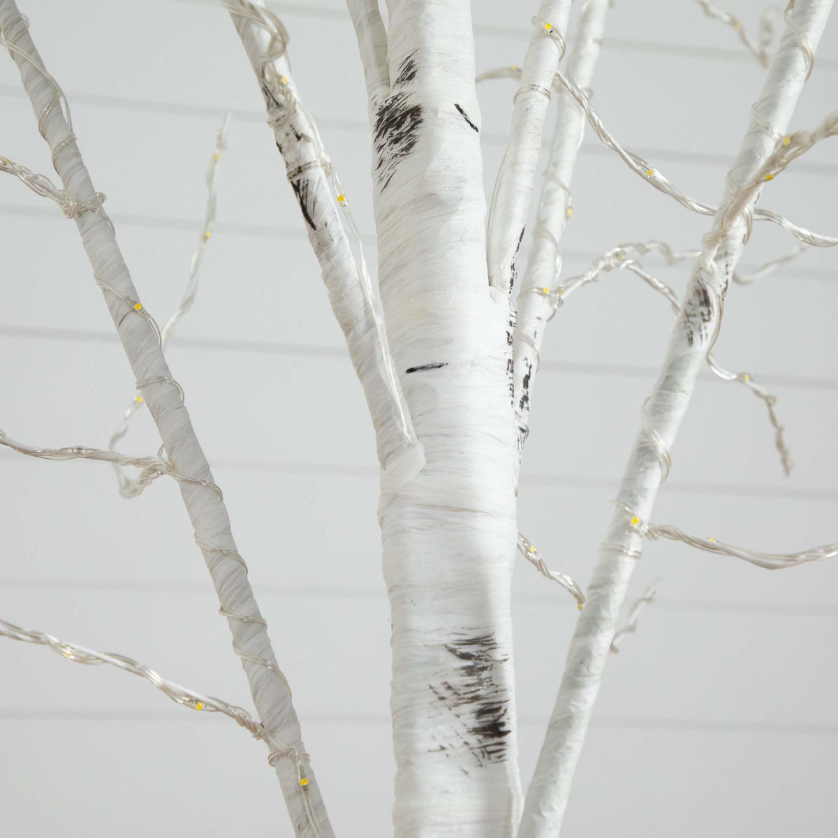 8-FT Pre-lit Artificial White Birch Tree with LED Lights E17989