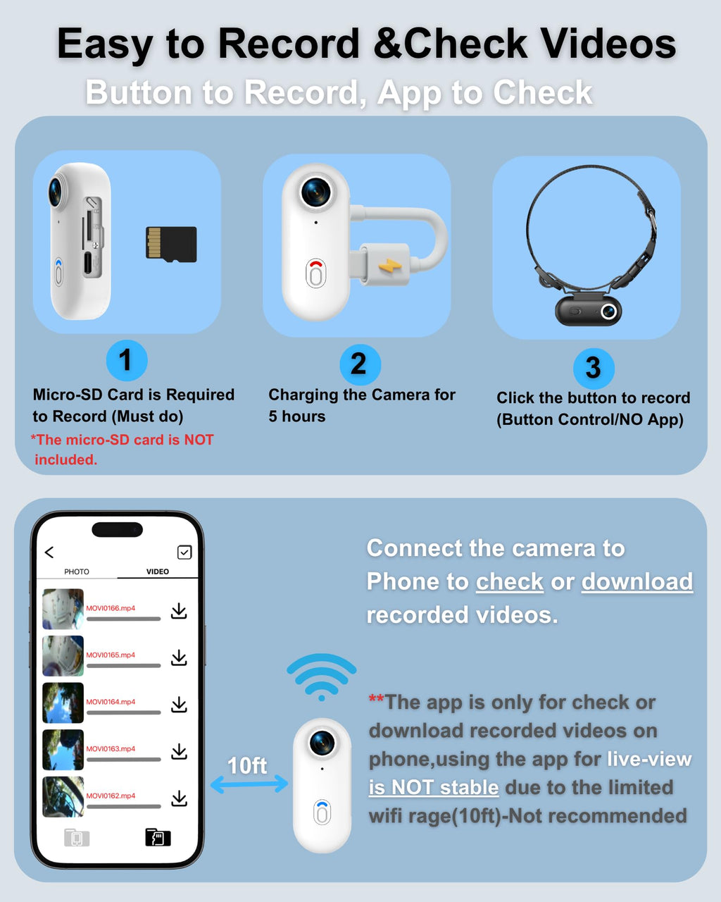 Cat Camera Collar with APP B53293