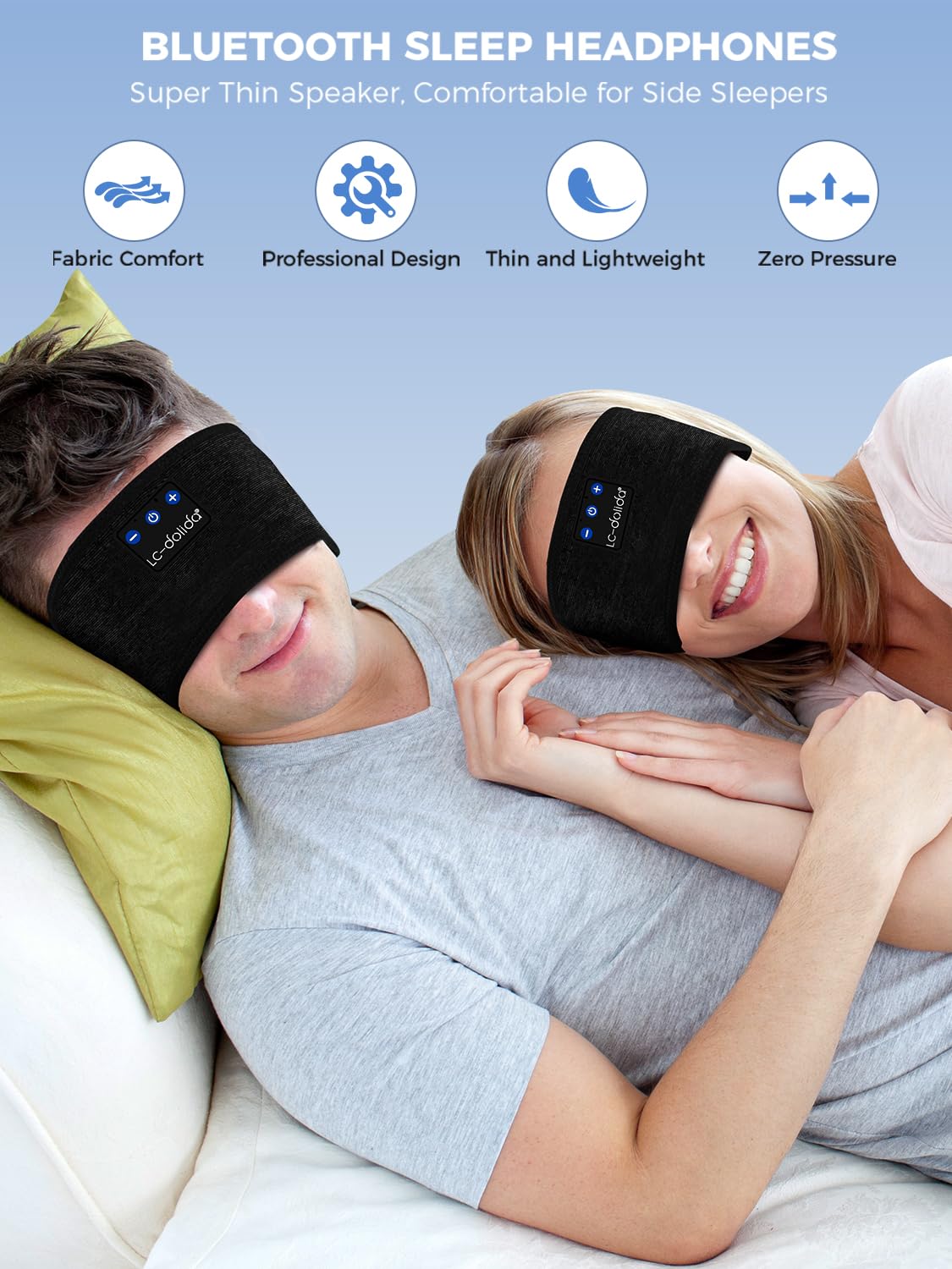 Bluetooth Sleep Headphones Sweat Resistant Wireless Headband I57011
