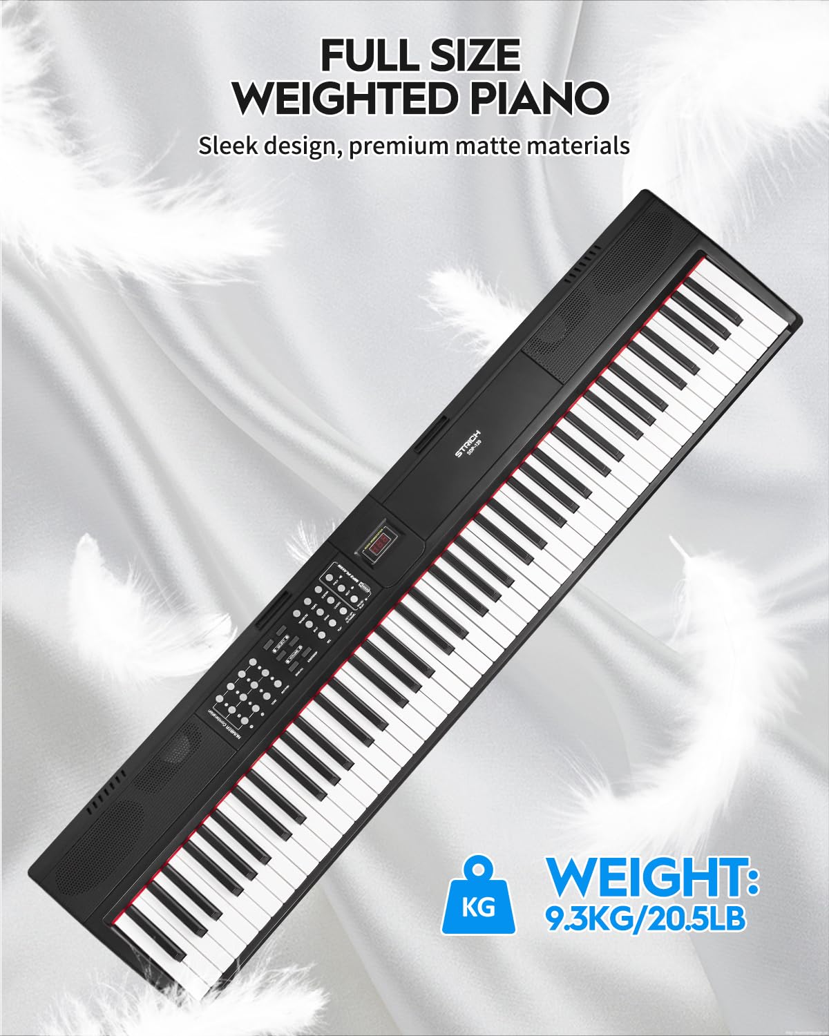 88 Keys Weighted Hammer-Action Digital Piano with Sustain Pedal Q867