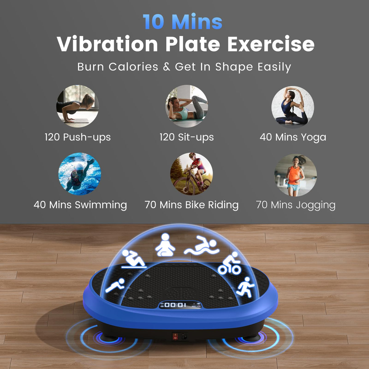 Vibration Plate Exercise Machine 450 lbs Capacity O802