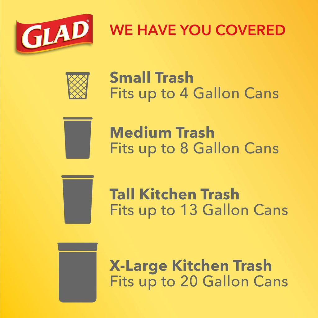 4 Gallon White Trash Bags, 26 Count (Pack of 6) G49620